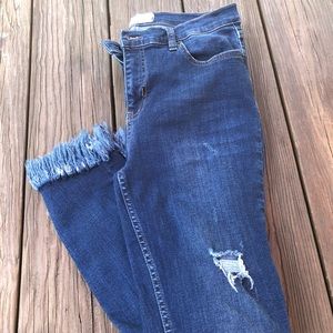 Free People- fringe skinny jeans